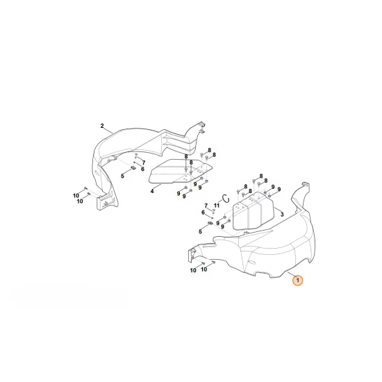 Stihl   osłona ochronna, str. lewa 6170 706 0761